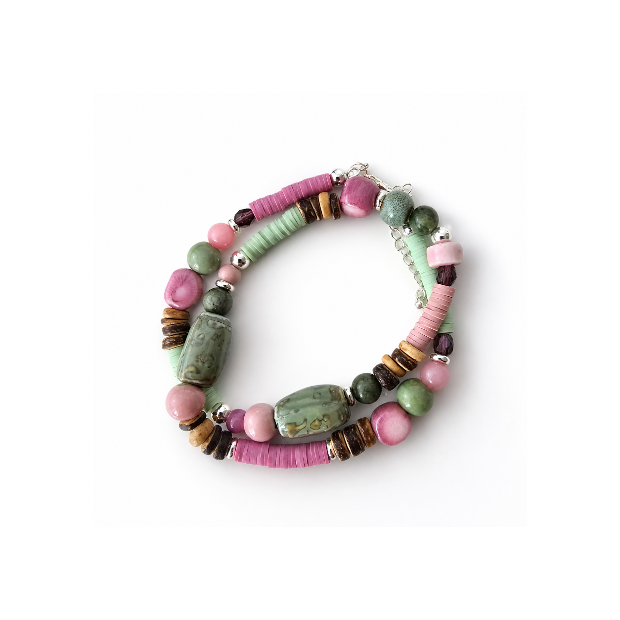 Soft Summer 2 - very rare mauve coral beads