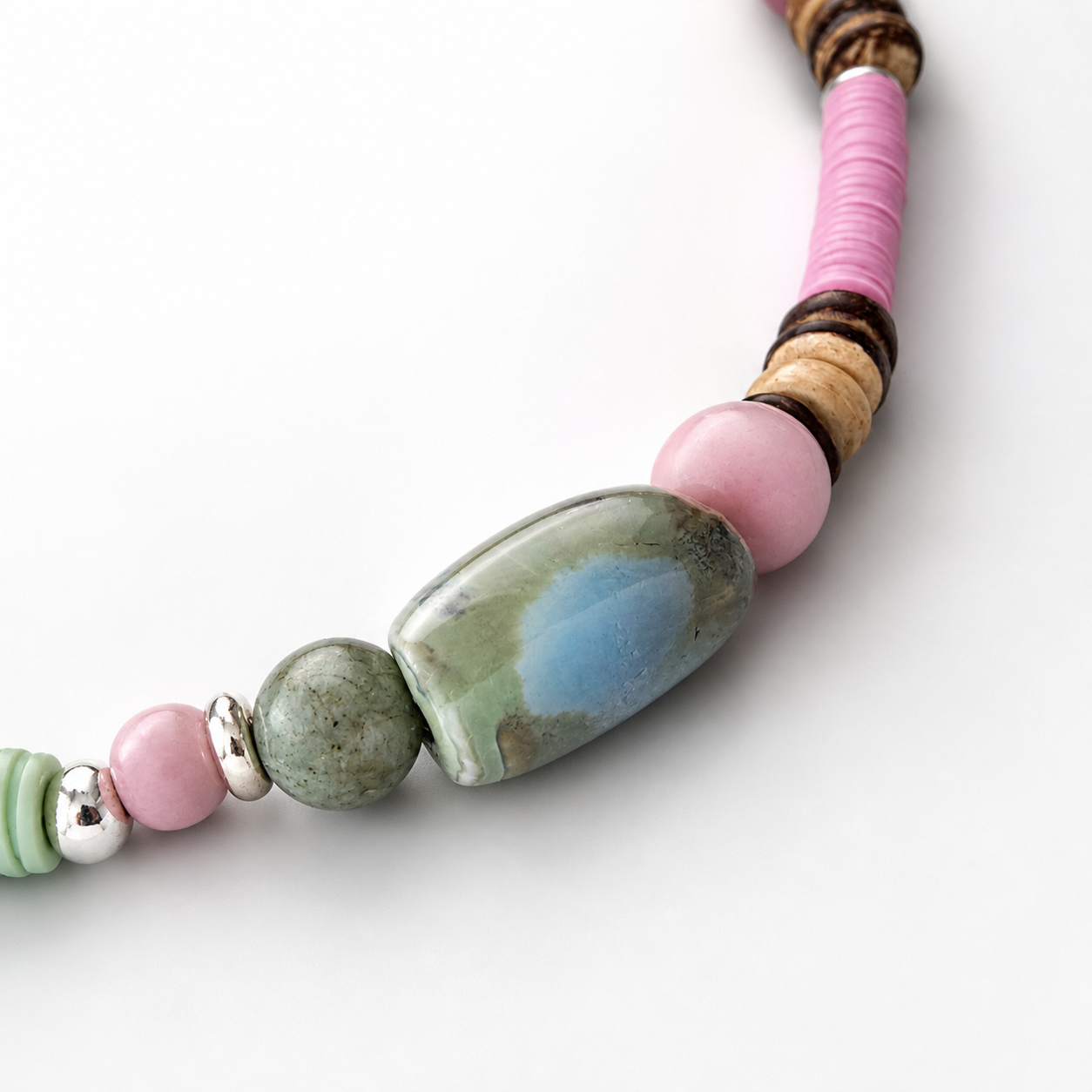 Soft Summer 2 - very rare mauve coral beads